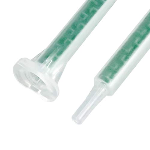 Xiaoyztan 20pcs 1:1 Epoxy Mixing Nozzle, Static Mixer Tip for AB Glue Adhesive Gun, Plastic Resin Mixing Nozzles Fit 50ml Cartridges, Static Mixer for Glue Applicator