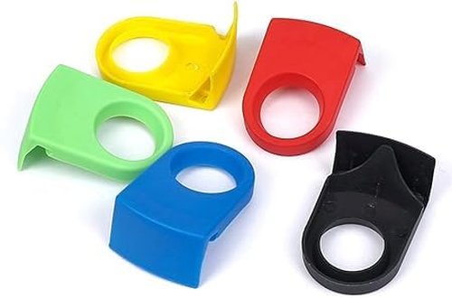 5Pcs Random Colors Beer Snap Plastic Drinking Clips Bottle Buckle Application: Bar Mini Beer Bottle Holder Clips Wine Cocktail Goblet Glass Birthday Wedding Party Holders and Dispensers