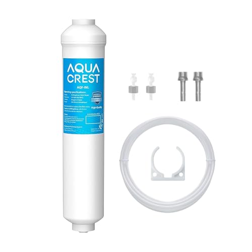 AQUA CREST INL 5-Year Inline Water Filter for Refrigerator & Ice Maker White-INL