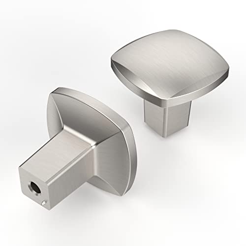Asidrama 10 Pack Brushed Satin Nickel Kitchen Cabinet Knobs - Single Hole