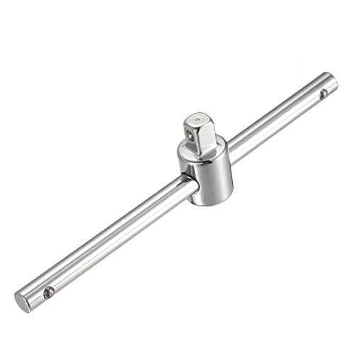 uxcell 1/4 Inch Drive Sliding Wrench Breaker Bar Adjustable T-Handle Socket Hand Tool