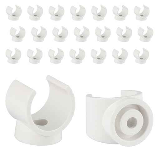 PEX Pipe Clamp Clip, 50Pcs 1/2 Inch PEX Clamp For PVC Water Pipes & Tubing Hoses Hangers Clips Holder Support Bracket Socket, White Plastic U Pipe Clamp Tools