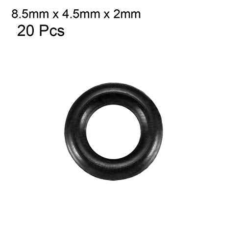 uxcell Nitrile Rubber O-Rings 8.5mm OD 4.5mm ID 2mm Width, Metric Sealing Gasket, Pack of 20