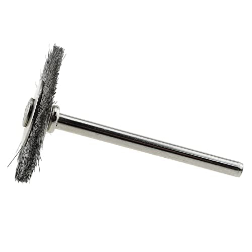 Wire Brush LUORNG 15pcs Stainless Steel 25mm Flat Wire Brushes Polishing Brush for Dremel Rotary Tool