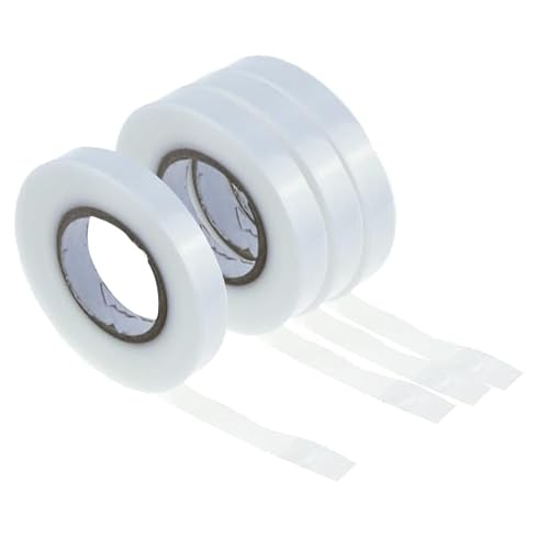 HEVSTIL 4 Rolls Stretchable Garden Tie Tape ? 3/7-Inch x 82ft Polyethylene Plant Support Ties | Reusable Stretch Plant Clips for Securing Vines, Flowers & Vegetables Indoors (White)