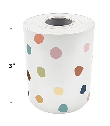 Teacher Created Resources Painted Dots Classroom Border Trim, Straight Rolled Edging, 50ft