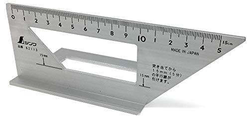 Rockler 45/90 Degree Layout Miter Gauge – Aluminum Gauge for Accurate 45° & 90° Layout