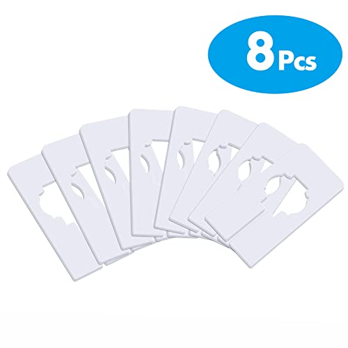 Vantasii 8 Pack White Closet Rack Dividers with Marker - Reusable Wardrobe Sorting