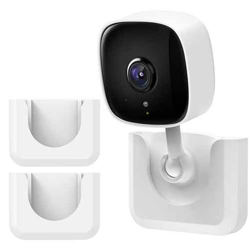 2 Pack Adhesive Wall Mount Bracket for Tapo Camera C100 C110, Strong Adhesive Durable Camera Mount Stand, No Drill No Screws Easy to Install