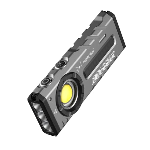 Rechargeable LED Flashlight 2000 Lumens with RGB & UV Light, Magnetic & Waterproof for Outdoor & Car Repair