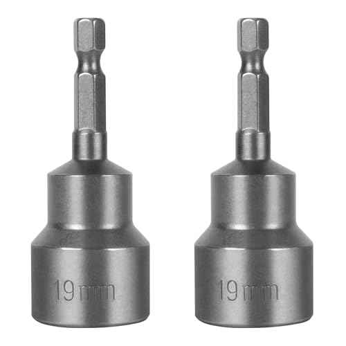 Leveling Scissor rv-Jacks Socket Drill Adapter with 1/4 Quick Connect Hex Shank Tools, Works with All 3/4 or 19mm Hex Drive Jacks,Power Nut Driver Bit Set 2 Pieces CQSPMOTO (Normal)