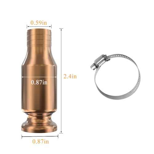 Shaker Siphon Hose for Fuel Transfer Pump 1/2'' Copper Valve Syphon Hose Gas Siphon Pump for Gasoline, Oil, Diesel, Water, Liquid Self Priming Shaker Siphon Hand Pump Tube (6 feet)