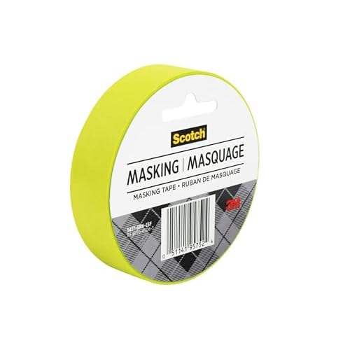 Scotch Expressions Masking Tape, 1 in x 20 yd, Lime Green ? Decorative Colored Tape for Crafts, Labeling & DIY Projects