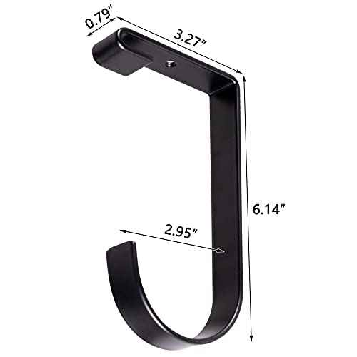 6-Pack Storage Hook for Garage Ceiling Rack & Wall Shelves, Alloy Steel, 70lbs Capacity, Black