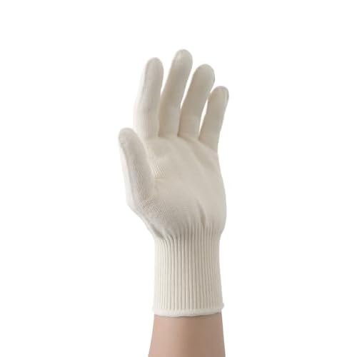 Heat-Resistant Cotton String Knit Work Gloves (2 Pairs, Large) ? Reusable BBQ & Safety Glove Liners Hand Saver