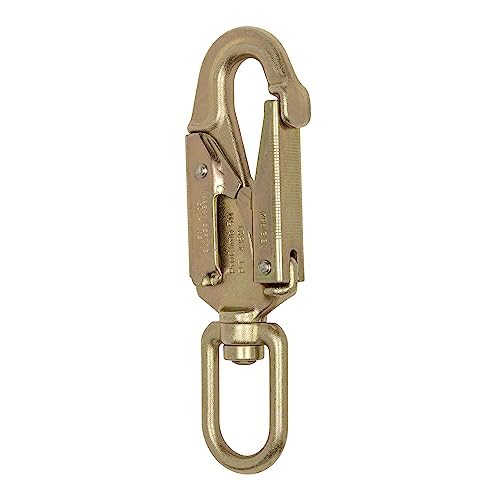 23 kN Forged Steel Safety Snap Hook with Double-Action Gate - Fall Protection Hook Swivel - Work Safety Equipment - Snaphook for Climbing