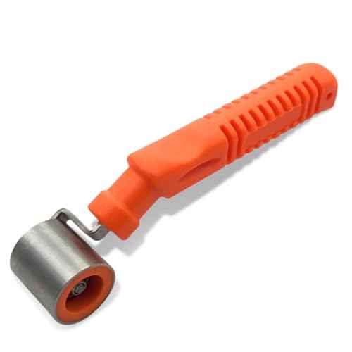 Car Audio Sound Deadening Application Wheel Roller, Wallpaper Seam Roller with Anti-Slip Handle, Stainless Steel Hand Rollers, Smoothing Tool for Heat Insulation Mats, Vinyl, Home Decoration (1PC)