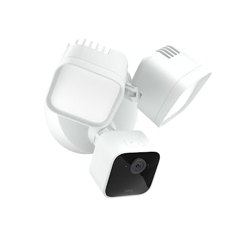 Blink Wired Floodlight Security Camera with 2600 Lumens, White - Floodlight Only