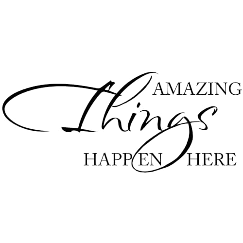 Amazing Things Happen Here Vinyl Wall Decal Stickers Saying Home Decor Quotes