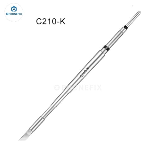 C210 Soldering Iron Tips, Welding Tip Head Replacement Suitable For T210 Handle, Heating Core For JBC GVM OSS Aixun Soldering Station PHONE Repair Consumables Tools (C210-K)
