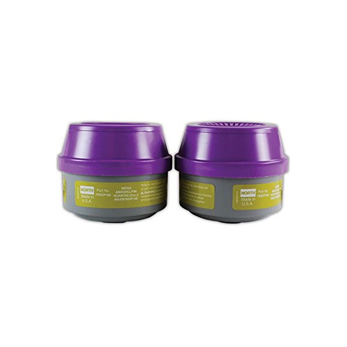Honeywell 75SCP100L North 75SCP100 Combination Gas and Vapor Cartridge with P100 Particulate Filter, Purple (Pack of 2)