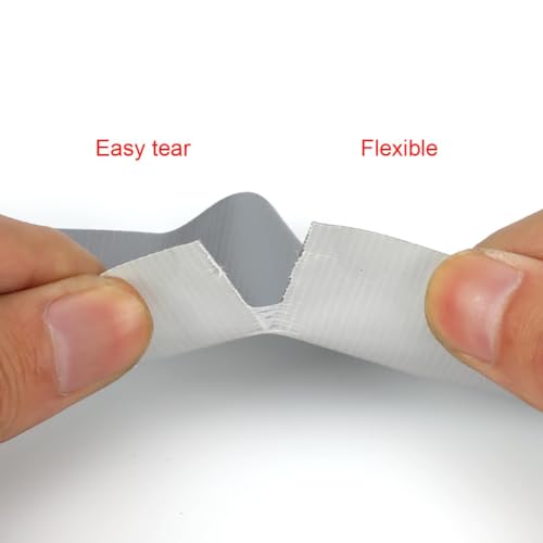 XUXU 3 Pack Heavy Duty Waterproof Silver Duct Tape 60 Yards x 2 Inch Bulk for Indoor Outdoor Repairs