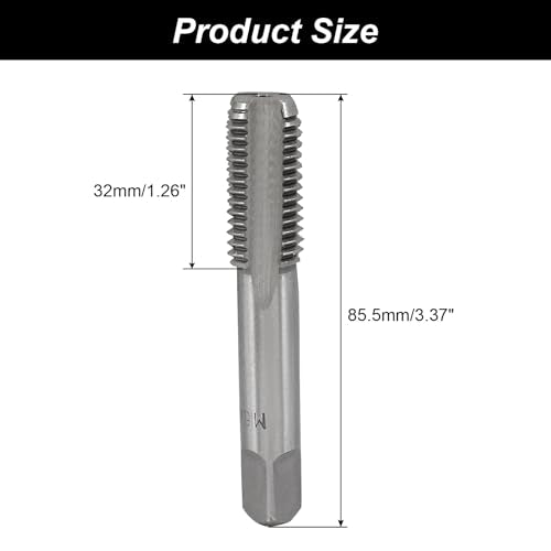 2 Pcs Metric Machine Tap M16 x 2mm, HSS Machine Right Hand Thread Tap for Machinist Repair DIY