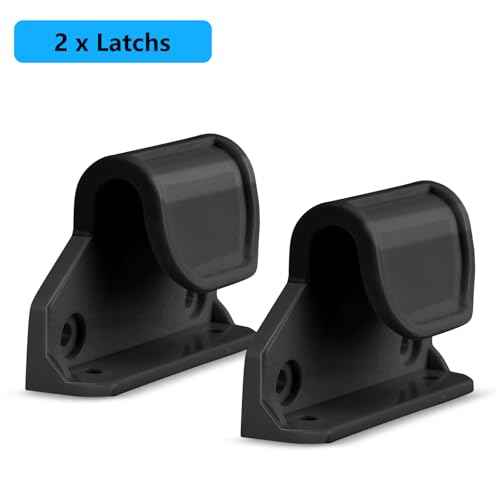 Retractable Baby Gate Replacement Parts, 55" W x 33" H Retractable Baby Gate Extensions (Including 2 x Latches + 2 x Brackets + 1 Set of Screws) for Retractable Gate (Black)