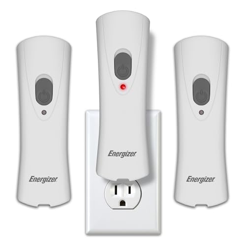 Energizer Auto-On Rechargeable LED Emergency Flashlights 3-Pack White for Power Outages