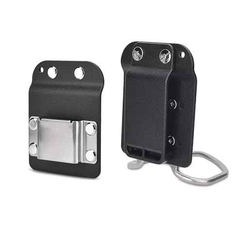 Tape Measure and Hammer Holder, Tool Belt Clip System with Drill Holster & Hammer Loop, Fits 2 Inch Belts for Standard Tape Measures, Claw Hammers, Mallets and Tool Organization