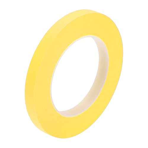 Motoforti Universal Painters Tape Masking Master Tape 5500x1.2x0.01cm / 60.15 Yards x 0.47 Inches x 140um Easy Removal Crepe Paper Yellow 1 Pc