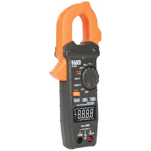 Klein Tools CL390 AC/DC Digital Clamp Meter - Auto-Ranging, 400A, Standard Display