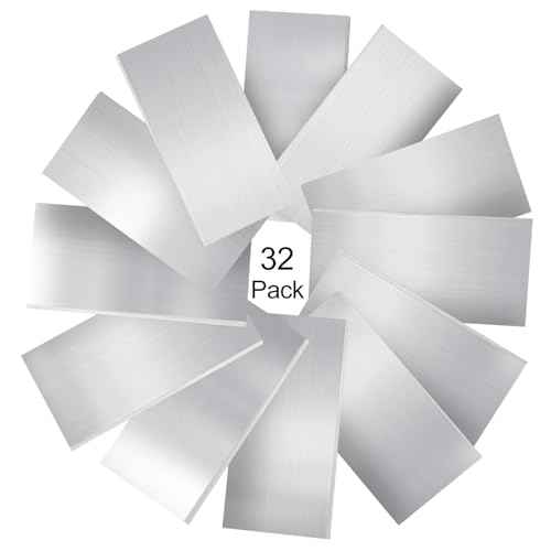 Coopay 32 Pack 6061 T6 Aluminum Sheet Welding Kit 1/8¡± Thick 2¡± x 4¡± Welding Coupons DIY Weld Practice Kits Beginners for Mig Tig Stick MMA Arc Gas and Brazing Heat Treatable Corrosion Resistant