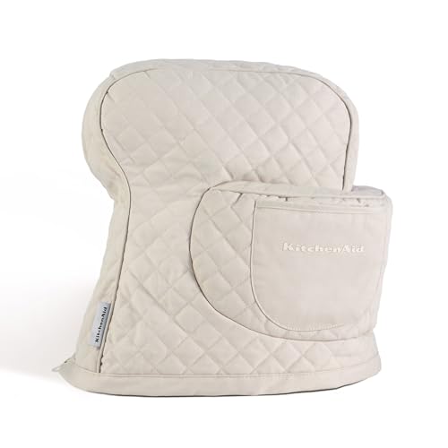 KitchenAid Tilt-Head Stand Mixer Cover with Front Pocket, Milkshake Tan, 14.38 x 18 x 10 in