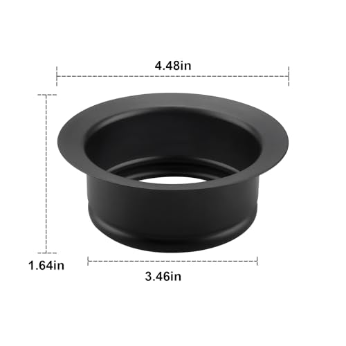 Black InSinkErator Garbage Disposal Sink Flange FLG-MTBLK