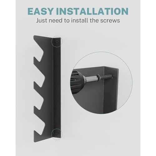 Garage Tool Organizer Wall Mount, Shed Yard Tool Organizer for Garage, Horizontal Organization Tool Racks for Walls, Shovels and Rakes, 3FT