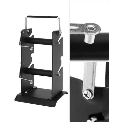 QWORK 2 Pack Dual Solder Dispenser Reel Solder Reel Stand, Adjustable Roll Holder Reel Dispenser, Spool Feeder Welding Tool