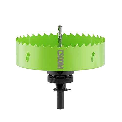 CSOOM Upgraded Bi-Metal Hole Saw Drill Bit, Hole Drilling Cutter, Ideal for Plastic, Wood, Plywood, Thin Steel Sheets, and Thin Aluminum Sheets£¨158mm|6-15/64"£©.