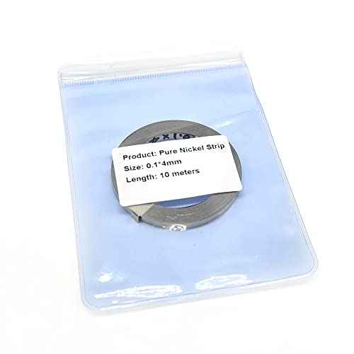 Pure Nickel Strips for Lithium Battery Pack Welding 99.6% Purity,32ft 0.2 * 8mm Nickle Tabs for 18650 26650 Battery Pack Spot Welding and Soldering (32ft 0.2X8mm)
