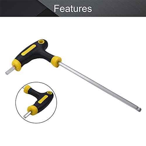 Utoolmart 5mm Metric Ball End Tip Magnetic T-Handle Hex Wrench