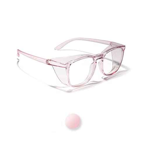 LianSan Oversize Anti-Fog Safety Glasses for Nurses, Z87.1 Certified Goggles for Women, Square UV Protection