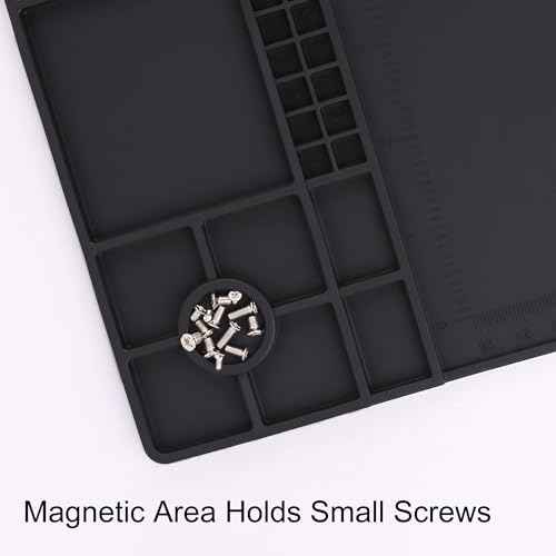 Premium Heat Resistant 932¡ÆF 22"x 14.2" Magnetic Silicone Soldering Mat Electronics Work Mat for Computer Cell Phone Laptop Repair,BGA Soldering Gun Iron Workbench Protection