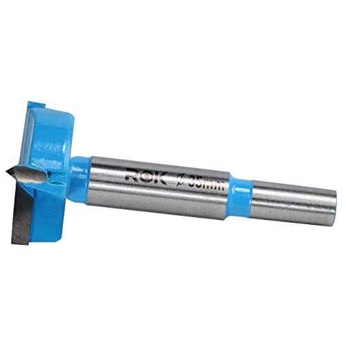 Rok Hardware 35mm Hinge Boring Forstner Drill Bit, Blue ROKBB35BLUE