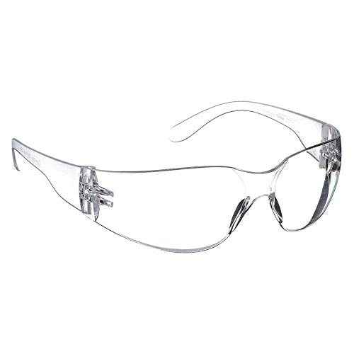 Radnor Glasses Safety Clear Anti-Scratch Classic Unframed Clear Flexible Temple Wrap-Around Single Ansi Z87+ -1 Box of 12