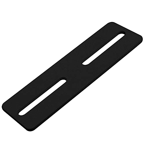 eoere 10 Pcs Black Slotted Metal Mending Plates 5" x 1-5/8" Flat Brackets, DIY Furniture Hardware