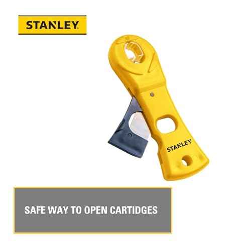 Stanley Caulking Cartridge and Nozzle Cutter - Safe and Compact Cutting, Durable and Portable Cartridge Cutter with Nozzle Cutting Function for Accurate Sealant Work, 1 Pack