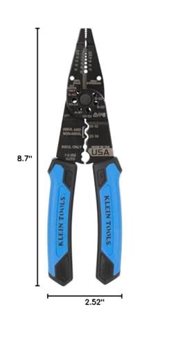 Klein Tools Long Nose Wire Stripper with Ergonomic Grips - Multi-Purpose Electrical Tool