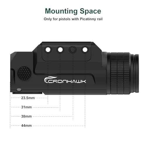 2 Pieces Rechargeable 700 Lumen Pistol Flashlight Rail Mounted Handgun Light