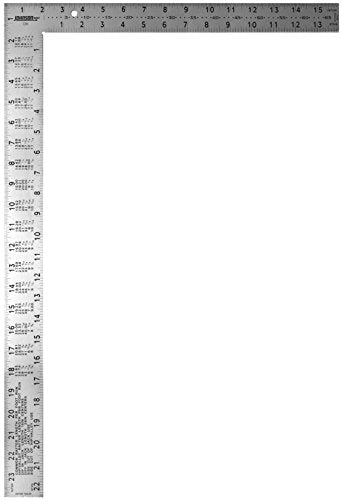 Johnson Level & Tool CS9 Steel Framing Square, 16" x 24", Silver, 1
