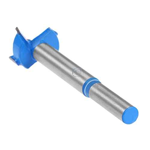 uxcell Forstner Drill Bits 20mm (25/32"), Tungsten Carbide Wood Hole Saw Auger Opener, Woodworking Hinge Hole Drilling Boring Bit Cutter (Blue, Gray)